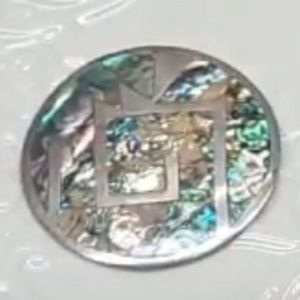 Large Abalone Shell & Sterling Brooch EV Taxco